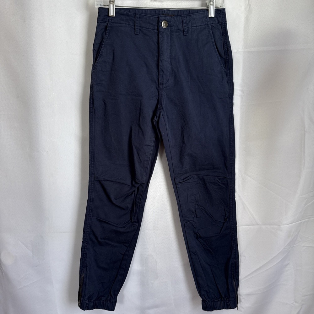 Johnny Was Pants Womens 2 Navy Blue Elastic Hem Jogger Casual Stretch P64621-7